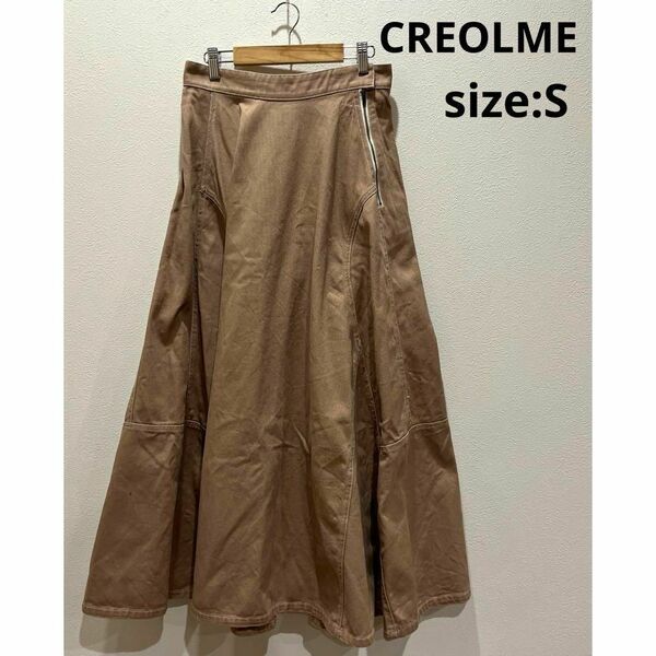 クレオルム CREOLME スカート フレアスカート ピンク ベージュ S