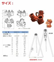 三方良し三脚ヘッド・ベースセット 1t ブロックハンガー 定格荷重1000kg 適用支柱 48.6mm 固定用ベース3個付属 三脚ハンガー 屋外 天井 吊_画像5