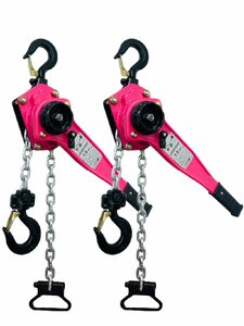 2台セット【新モデル】レバーホイスト 1.5ｔ1.5ton[LEVER HOIST]チェーンホイスト 手動式 荷締機荷締め 荷締め機 レバーブロック　三方良し