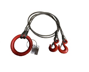 2 point hanging wire hook attaching 1.0tonx1.5m wire sling wire diameter 9mm total length .1.5m load . machine hanging clamp * hanging belt hoisting accessory wire rope 