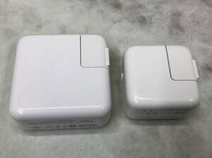 Apple 純正 iPod Power Adapter A1070/ 10W USB Power Adapter A1357 ACアダプタ 充電器 セット iPhone iPad 片方動作未確認 24021401