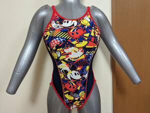 アリーナ タフスーツ スーパーフライバック ディズニーコレクション 女子競泳水着 DIS-8305W 濃紺/赤ライン サイズM
