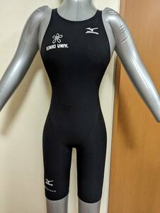 近畿大学 水泳部女子指定品 試合用 ミズノ GXモーション ハーフスーツ 競泳水着 85OC201 黒 サイズS Finaマーク