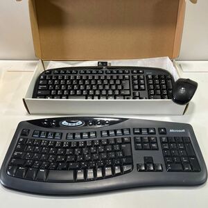 ワイヤレスキーボード 2個 Logicool ロジクール Microsoft マイクロソフト 無線 ワイヤレス 中古 (ZZ