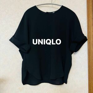UNIQLO ユニクロ ブラウス 半袖 黒 ブラック Sサイズ