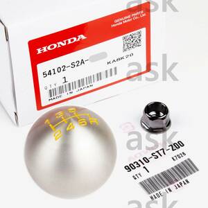 ★新品 未使用 Honda S2000 AP2 Type S用 シフトノブ と ナット [二点セット] 黄色文字 6MT Genuine Shift Knob and Nut ホンダ 純正部品