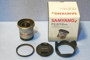 SAMYANG サムヤン12mm F2.0 NCS CS ソニー SONY Eマウント シルバー 元箱有 【超広角 天体 星】