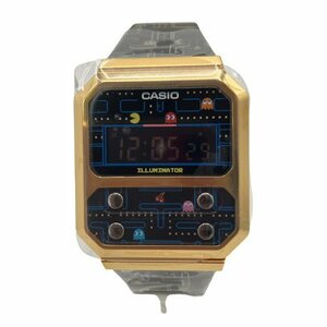 KS USED CASIO カシオ A100WEPC-1BJR パックマン コラボレーションモデル クォーツ ケース・ベゼル材質 樹脂 メタルバンド ブラック