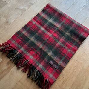 Mulberry マルベリー ラムウールチェックマフラー スカーフ英国製 イングランド製