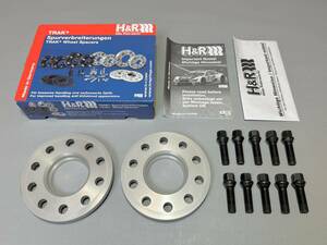 H&R 13mm スペーサー ブラックロングボルト BMW E系 F系 PCD 5/120 ハブ 72.5 中古