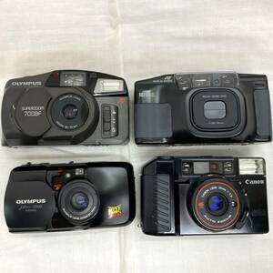 ♪A76308:コンパクトカメラ おまとめ 4台 オリンパス/キャノン AutoBoy2/リコー RZ-750 中古 ジャンク