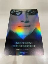 ■H76704:MATRIX RELOADED マトリックス リローデッド キアヌリーブス テレカ50度数 長期保管品 未使用_画像1