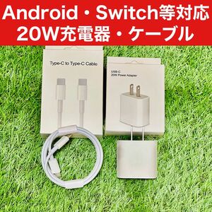 Android携帯用 高速充電器 2mタイプ Cケーブル付 typeC用 Nintendo Switch コントローラ用