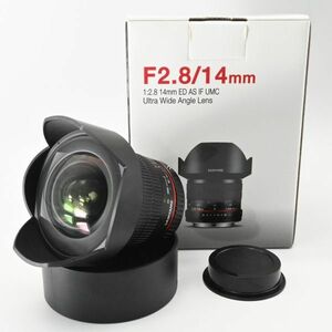 【新品級の極上美品/動作◎】 SAMYANG 単焦点広角レンズ 14mm F2.8 ペンタックス K用 フルサイズ