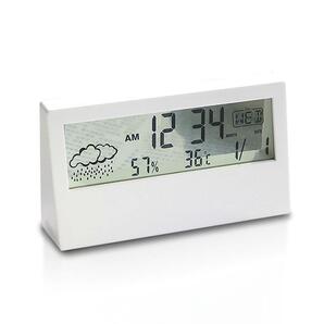 卓上 置き時計 デジタル 湿度計 温度計 新品 ホワイトの画像5