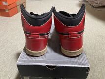 NIKE ナイキ AIR JORDAN エアジョーダン1　赤黒　2001年製　US9　27ｃｍ_画像2