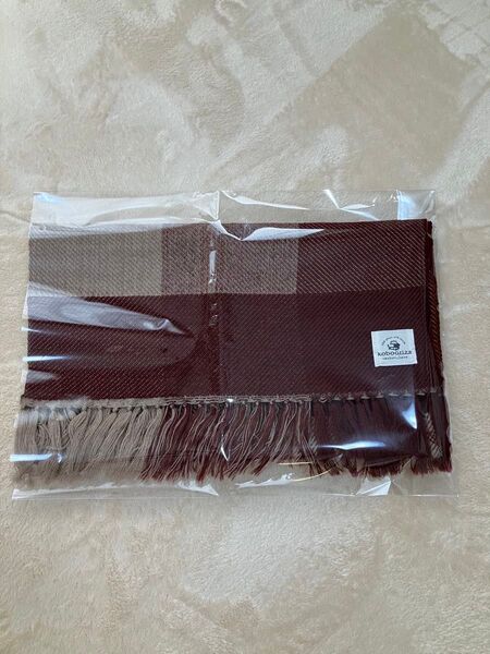 新品未使用 ウールマフラー 工房織座