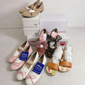 未使用品◆まとめて6足 ディズニー パンプス ベルメゾン・la farfa SHOES ラ・ファーファ シューズ ベロア 23,5cm 24,0cm◆F5-K