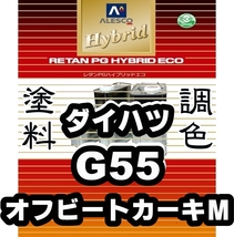 レタンPGハイブリッドエコ 調色塗料【ダイハツ G55 オフビートカーキメタリック 希釈済500g】関西ペイント PGHB 1液／ ハイゼットトラック_画像1