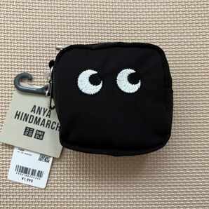 ユニクロ アニヤハインドマーチ エコバッグ ANYA UNIQLO ブラック パッカブルバッグ