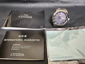 必見!! シチズン CITIZEN ザ シチズン エコドライブ A010-T020984 ソーラー クオーツ 腕時計 シルバー アナログ ウォッチ メンズ 極美品