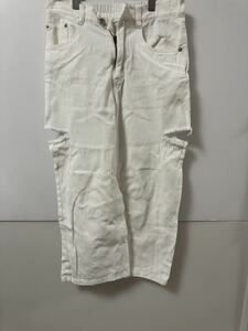 [C-2024.2.1] Denim pants Denim white pants Kids s size * old clothes 