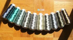 8ミシン刺繍糸 120d/1×2 10本 家庭用ミシンで使用可　
