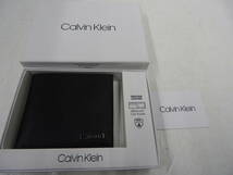 ☆未使用　カルバンクライン Calvin Klein 二つ折り財布 レザー メンズ 31ck130009 BOX付☆_画像1