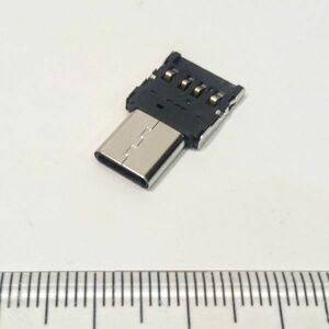 OTGコネクタ ミニ (ホストコネクタ) USB Type-Cに挿入microUSBに変換　★鄭11