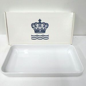 未使用 Royal Copenhagen/ロイヤルコペンハーゲン ホワイトフルーテッド DISH24 スクエアディッシュ 24㎝