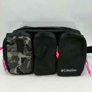 y2459 コロンビア ベイパーリッジ Columbia Vipor Ridge ヒップバッグ ショルダーバッグ「俺達」ブラック 黒 キャンプ アウトドア用品 中古