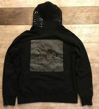 美品COMME DES GARONS BLACKMARKET×A BATHING APE SHARK HOODIE Black コムデギャルソン ブラックマーケット×エイプ シャークフーディーL_画像3