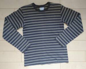 *agnes b. border long sleeve T shirt size 0 cotton 100% lady's made in Japan Agnes B * cut and sewn long T