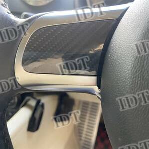 IDT アウディ TT 8J 内装 カスタム インテリアシート ステアリング シート ステッカー ブラックカーボンの画像2