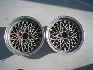 当時物 SSR メッシュ ■ 15 6.5j 4穴 PCD114.3 +20 B 2本セット ■ S13 180sx シルビア AE86 AW11 MR-2 FC3S RX-7 nismo ニスモ TRD 