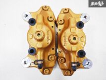 ●新品 即納 brembo ブレンボ BNR34 スカイライン GT-R VスペックII Nur ニュル 後期 リア 対向 2POT キャリパー ブレーキパット 左右 棚_画像6