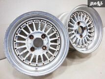 希少! RAYS レイズ VOLK RACING ボルクレーシング フィン 14インチ 7J -2 4穴 PCD114.3 ホイール単体 2本 シルビア ハコスカ ケンメリ 旧車_画像1