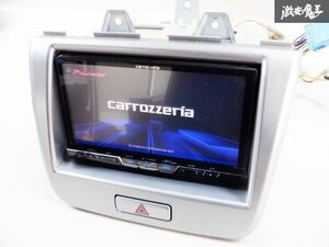 保証付 carrozzeria カロッツェリア HDDナビ サイバーナビ AVIC-ZH0999 地図 2015年 BT DVD CD 地デジ MH23S ワゴンR パネル付 棚D6