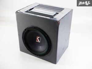 KICKER キッカー ウーハー サブウーハー 約23cm KENWOOD ケンウッド パワーアンプ KAC-628 ボックス セット 棚E11