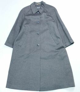 極美品 ピエールバルマン Pierre Balmain francois 1er 日本製 カシミヤ100％ロングステンカラーコート 11AR グレー系 レディース