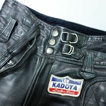 カドヤ KADOYA レザー バイカーパンツ 黒 メンズ バイクウェア レース_画像5