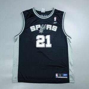 SPURS サンアントニオ スパーズ Reebok リーボック製 NBA DUNCAN ティムダンカン メッシュユニフォーム L メンズ バスケットボール