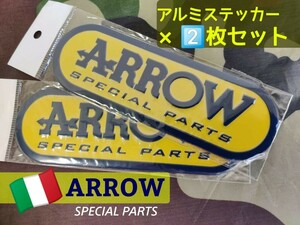 “ARROW”SPECIAL PART/Bikeステッカー□3Dアルミ“耐熱”デカール■size：14×3.8㎝■#JH110×2枚セット：SALDI！期間限定特価!!1099円