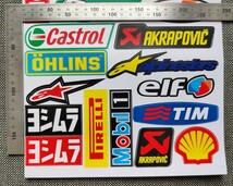 バイクステッカー集□Motorcycle Sponsor“Logo”Stickers■Bike Sticker①A8017×1枚+②A8036×1枚(①+②計2枚)セット：送料込み1199円_画像4