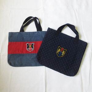 . respondent badge attaching * set #KEIO. respondent lesson bag tote bag quilting kindergarten elementary school student hand made that time thing THE RUNABOUTS