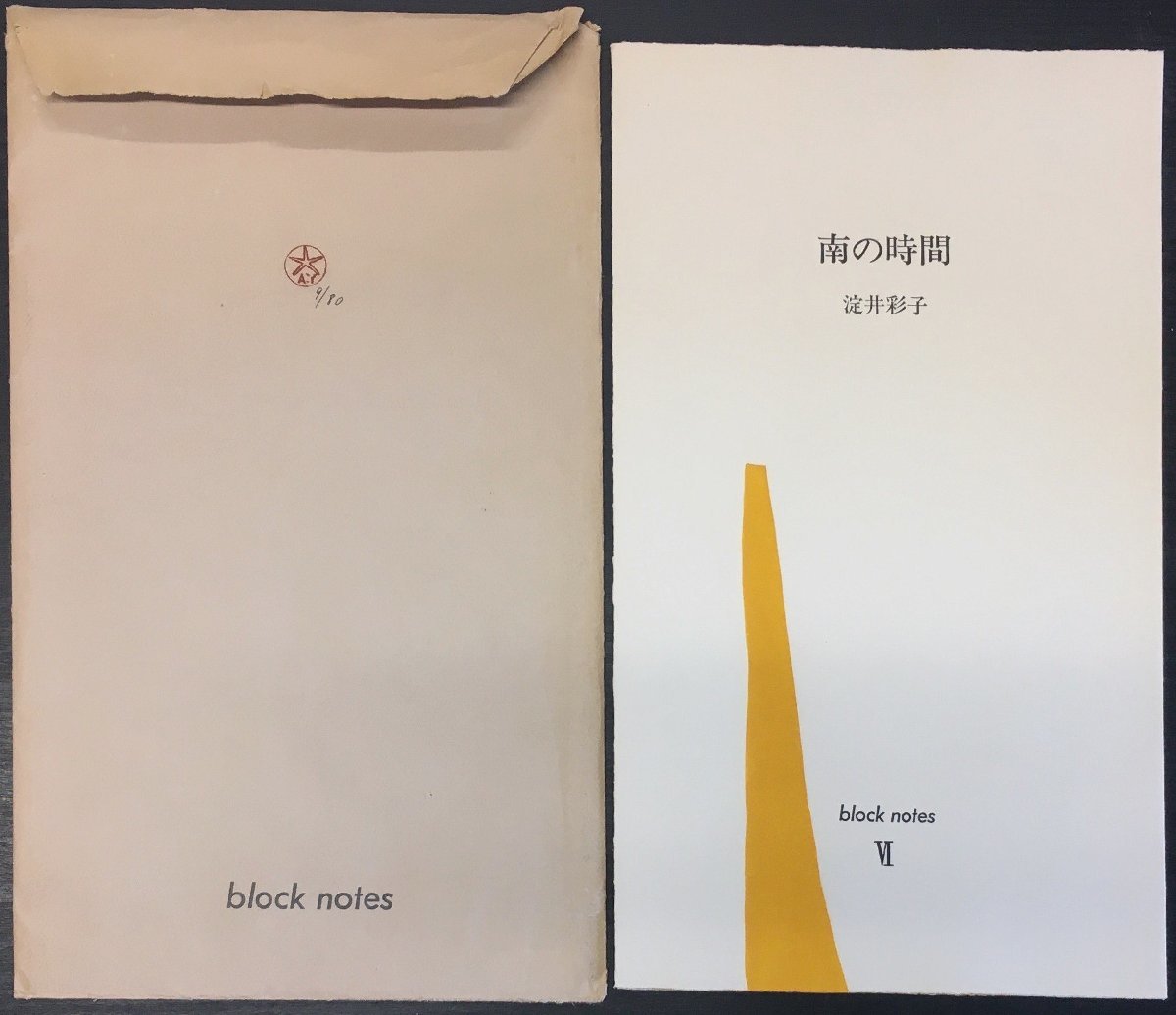 『淀井彩子 オリジナル銅版画作品集 南の時間 Block notes6 限定9/80部』林グラフィックプレス 1979年, 絵画, 画集, 作品集, 画集