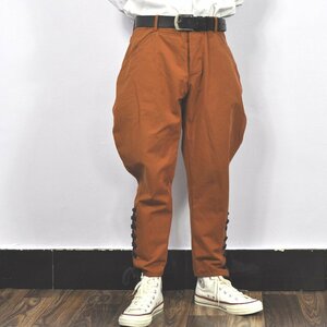 職人手作り 綿97% ジョッパーズパンツ 乗馬ズボン メンズ 大きいサイズ カーゴパンツ カジュアル オレンジ S~2XL