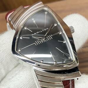 HAMILTON ハミルトン ベンチュラ エルヴィスプレスリー生誕75周年記念モデル H244810 黒文字盤 クォーツ メンズ 腕時計の画像1