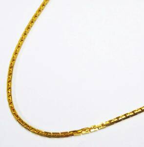 [ cleaning settled ]K18 gross weight approximately 5.4g approximately 40cm simple design chain Gold necklace 