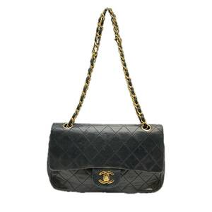 ジャンク 鑑定書 付 CHANEL シャネル マトラッセ チェーン ショルダーバッグ ブラック 黒